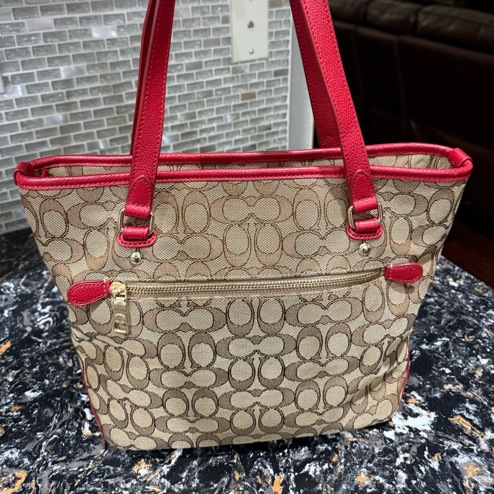 COACH 2016 Outline Zip Top Tote - Picture 2 of 12